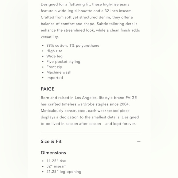 PAIGE NWT Light Blue Sasha Wide Leg Jeans - Picture 8 of 9